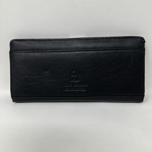 Safe Keeper Wallet Womens Black Genuine Leather‎ Clutch Organizer Long